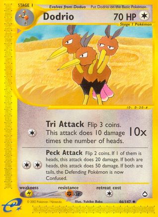 Dodrio (46) Reverse Holofoil - Aquapolis