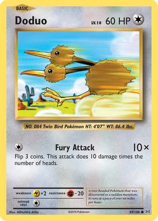 Doduo (69) Reverse Holofoil - Evolutions