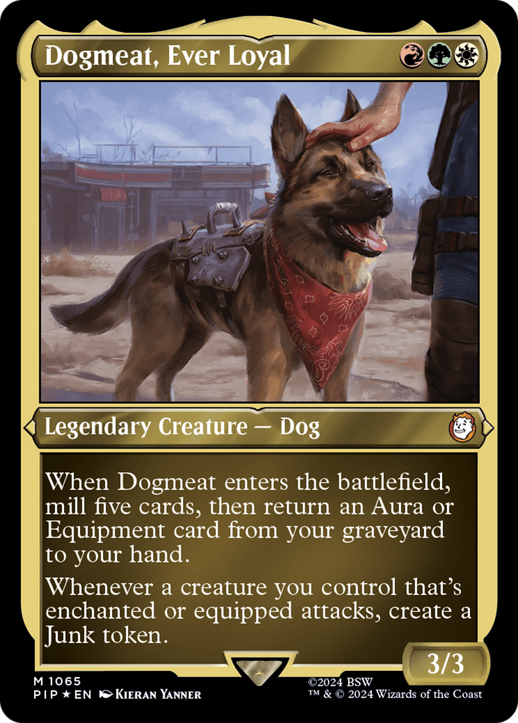 Dogmeat, Ever Loyal (Display Commander) (1065) Etched Foil - Fallout