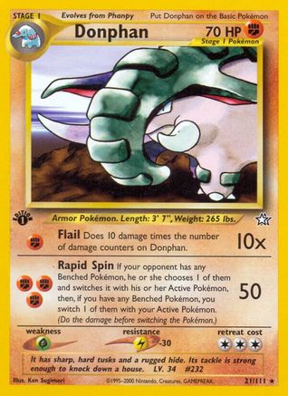 Donphan (21) (1st Edition) - Neo Genesis