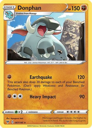 Donphan (87) Reverse Holofoil - Vivid Voltage