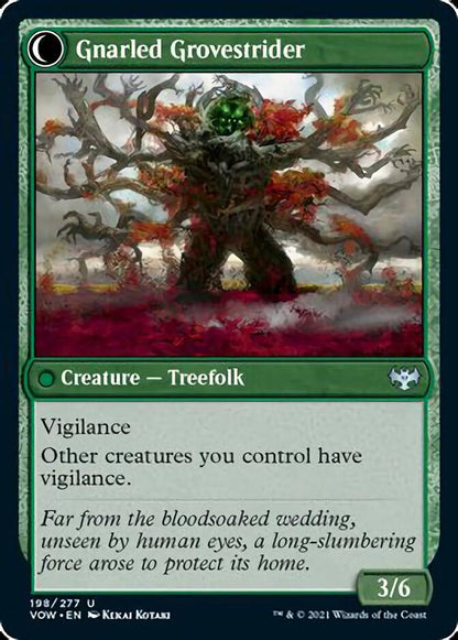 Dormant Grove // Gnarled Grovestrider (198) - Innistrad: Crimson Vow Foil