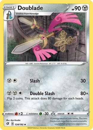 Doublade (134) Reverse Holofoil - Rebel Clash