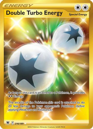 Double Turbo Energy (Gold) (216) Holofoil - Astral Radiance