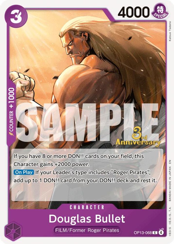 Douglas Bullet (OP13-068) 3rd Anniversary Tournament Cards