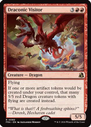 Draconic Visitor (080) Foil - Reality Fracture
