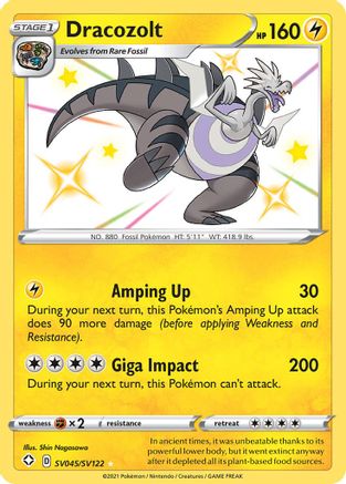 Dracozolt (SV045) (Shiny Vault) Holofoil - Shining Fates