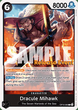 Dracule Mihawk (OP16-089) Release Event Cards