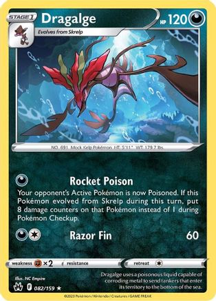 Dragalge (82) Reverse Holofoil - Crown Zenith