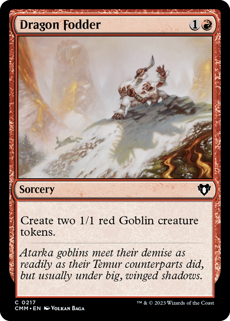 Dragon Fodder (217) Foil - Commander Masters