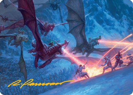 Dragonback Assault (022s) Gold-Stamped - Art Series: Tarkir: Dragonstorm