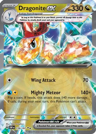 Dragonite ex (159) Holofoil - Obsidian Flames