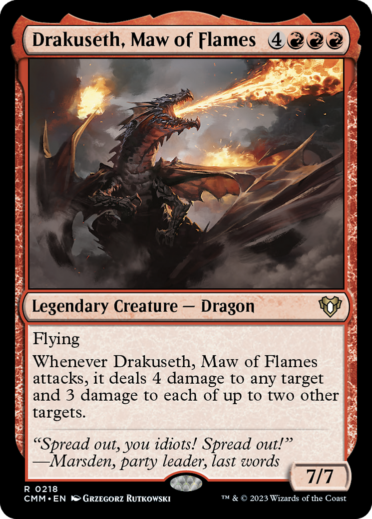 Drakuseth, Maw of Flames (218) - Commander Masters