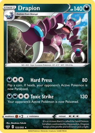 Drapion (122) Reverse Holofoil - Sword & Shield