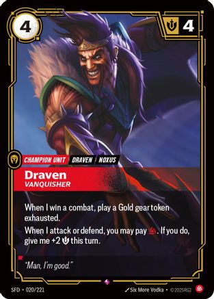 Draven – Vanquisher (020) Foil - Spiritforged