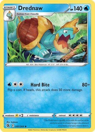 Drednaw (81) Reverse Holofoil - Fusion Strike