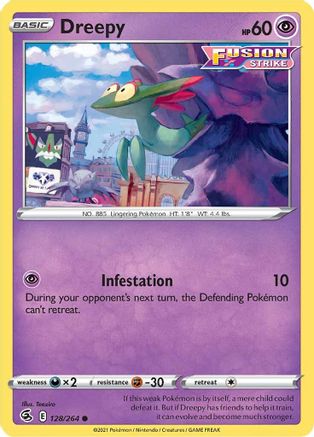 Dreepy (128) Reverse Holofoil - Fusion Strike