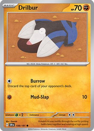 Drilbur (108) Reverse Holofoil - Surging Sparks