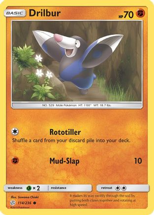 Drilbur (114) Reverse Holofoil - Cosmic Eclipse