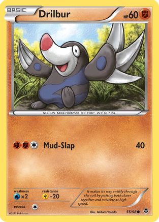 Drilbur (55) Reverse Holofoil - Emerging Powers