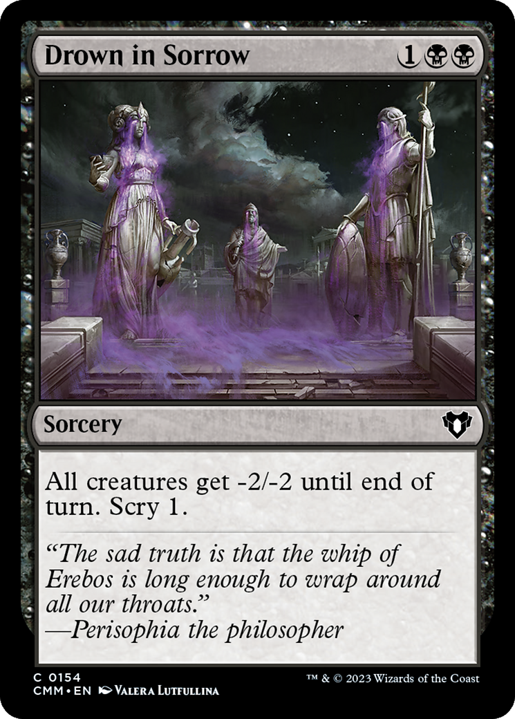 Drown in Sorrow (154) Foil - Commander Masters