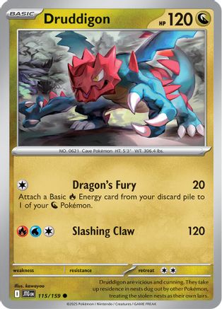 Druddigon (115) Reverse Holofoil - Journey Together