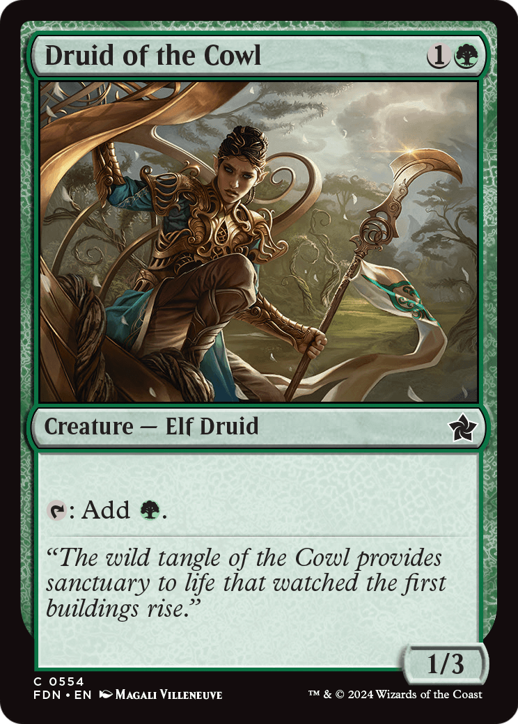 Druid of the Cowl (554) Foil - Foundations