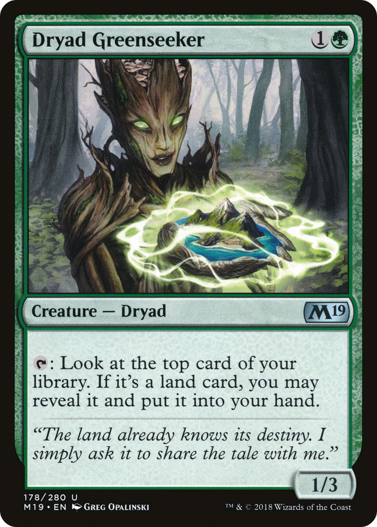 Dryad Greenseeker (178) - Core Set 2019 Foil