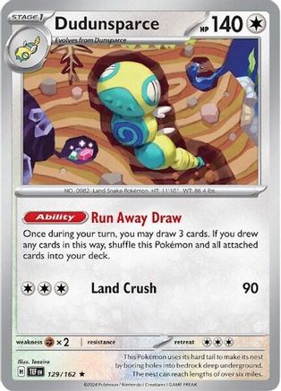 Dudunsparce (Non-Holo) (Deck Exclusives) (129) - Temporal Forces