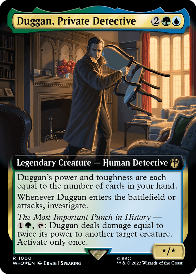 Duggan, Private Detective (Extended Art) (1000) Surge Foil - Doctor Who