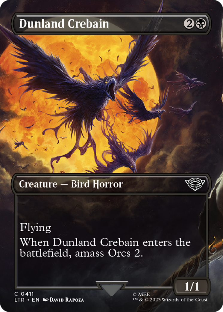 Dunland Crebain (Borderless) (411) Foil - The Lord of the Rings: Tales of Middle-earth