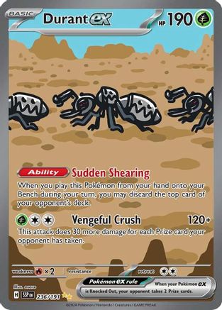 Durant ex (Alternate Full Art) (236) Holofoil - Surging Sparks
