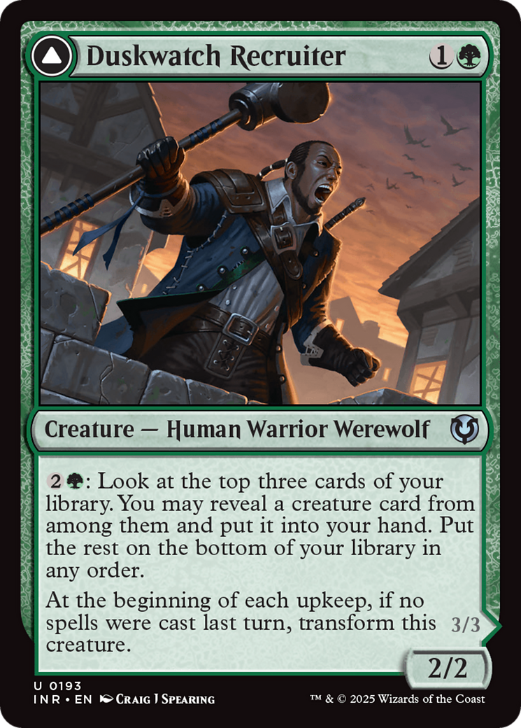 Duskwatch Recruiter // Krallenhorde Howler (193) Foil - Innistrad Remastered