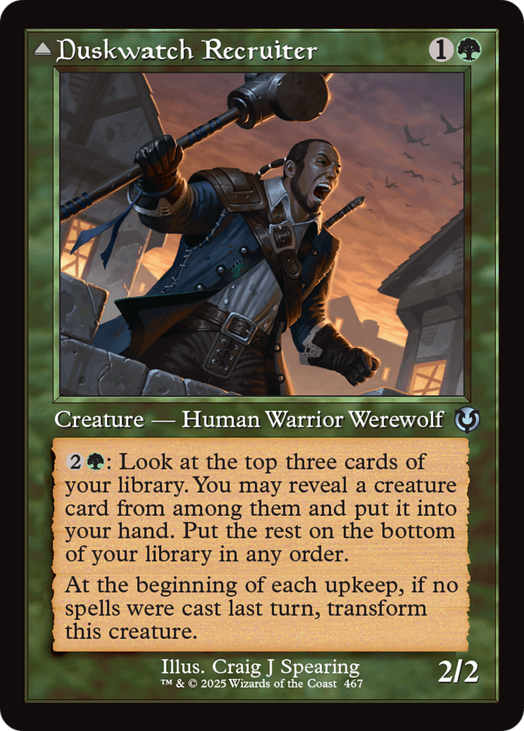 Duskwatch Recruiter // Krallenhorde Howler (Retro) (467) Foil - Innistrad Remastered