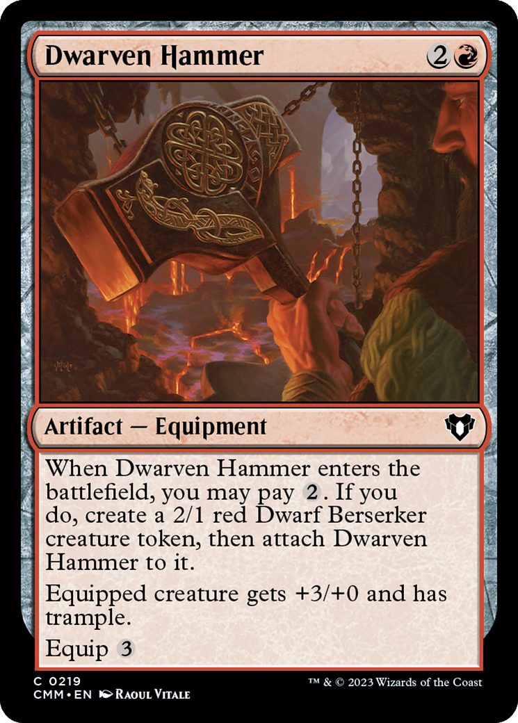 Dwarven Hammer (219) Foil - Commander Masters