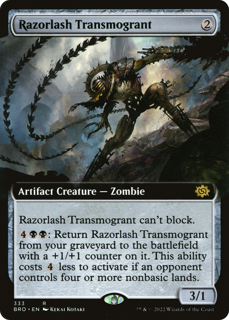 Razorlash Transmogrant (Extended Art) [The Brothers' War] Foil