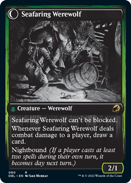 Suspicious Stowaway // Seafaring Werewolf [Innistrad: Double Feature] Foil