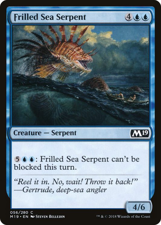 Frilled Sea Serpent [Core Set 2019] Foil
