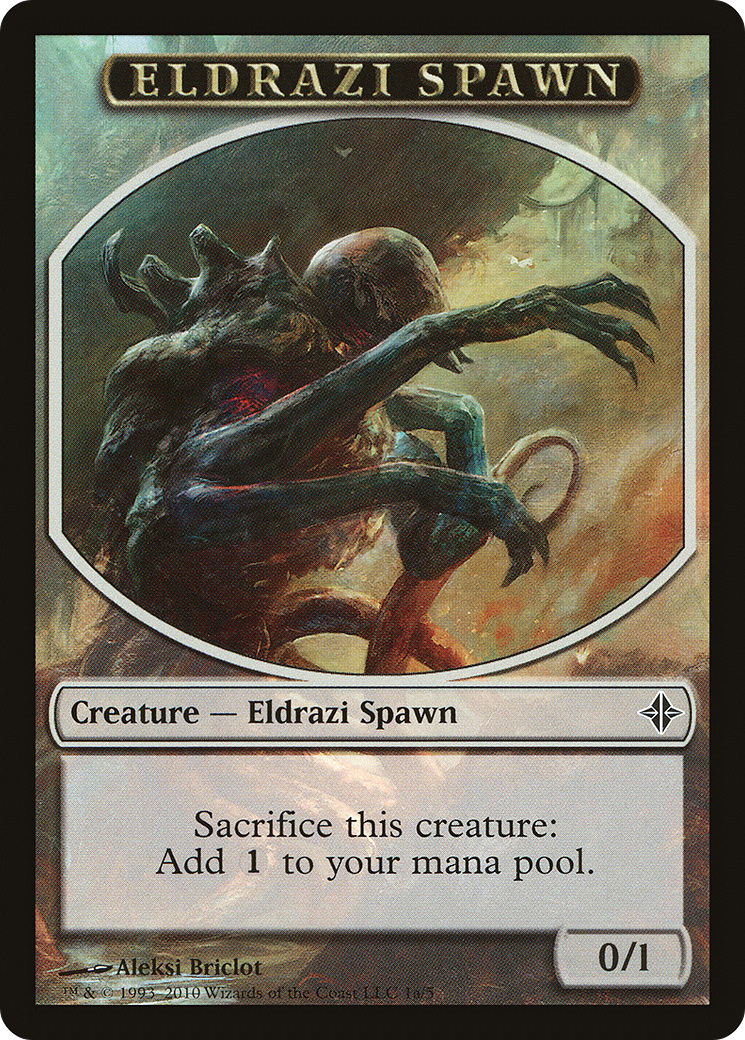 Eldrazi Spawn Token (1a/5) [Rise of the Eldrazi Tokens] | Silver Goblin