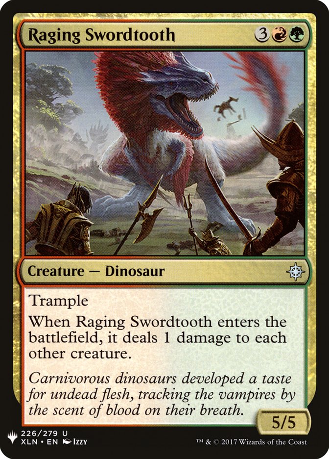 Raging Swordtooth [Mystery Booster] | Silver Goblin