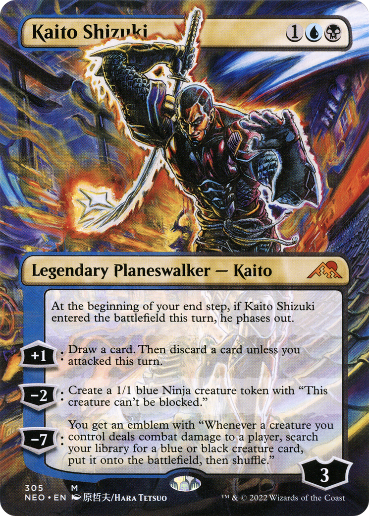 Kaito Shizuki (Borderless) [Kamigawa: Neon Dynasty] Foil
