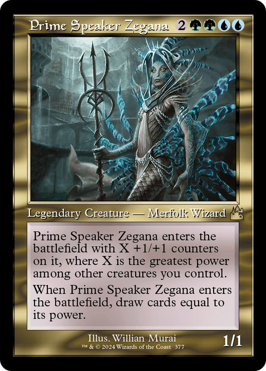 Prime Speaker Zegana (Retro Frame) [Ravnica Remastered] Foil