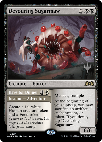 Devouring Sugarmaw // Have for Dinner(Promo Pack) [Wilds of Eldraine Promos] Foil