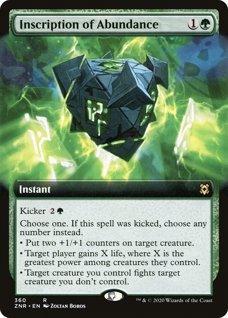Inscription of Abundance (Extended Art) [Zendikar Rising] Foil