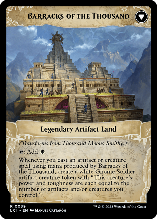 Thousand Moons Smithy // Barracks of the Thounsand [The Lost Caverns of Ixalan] Foil