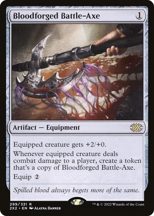 Bloodforged Battle-Axe [Double Masters 2022] Foil