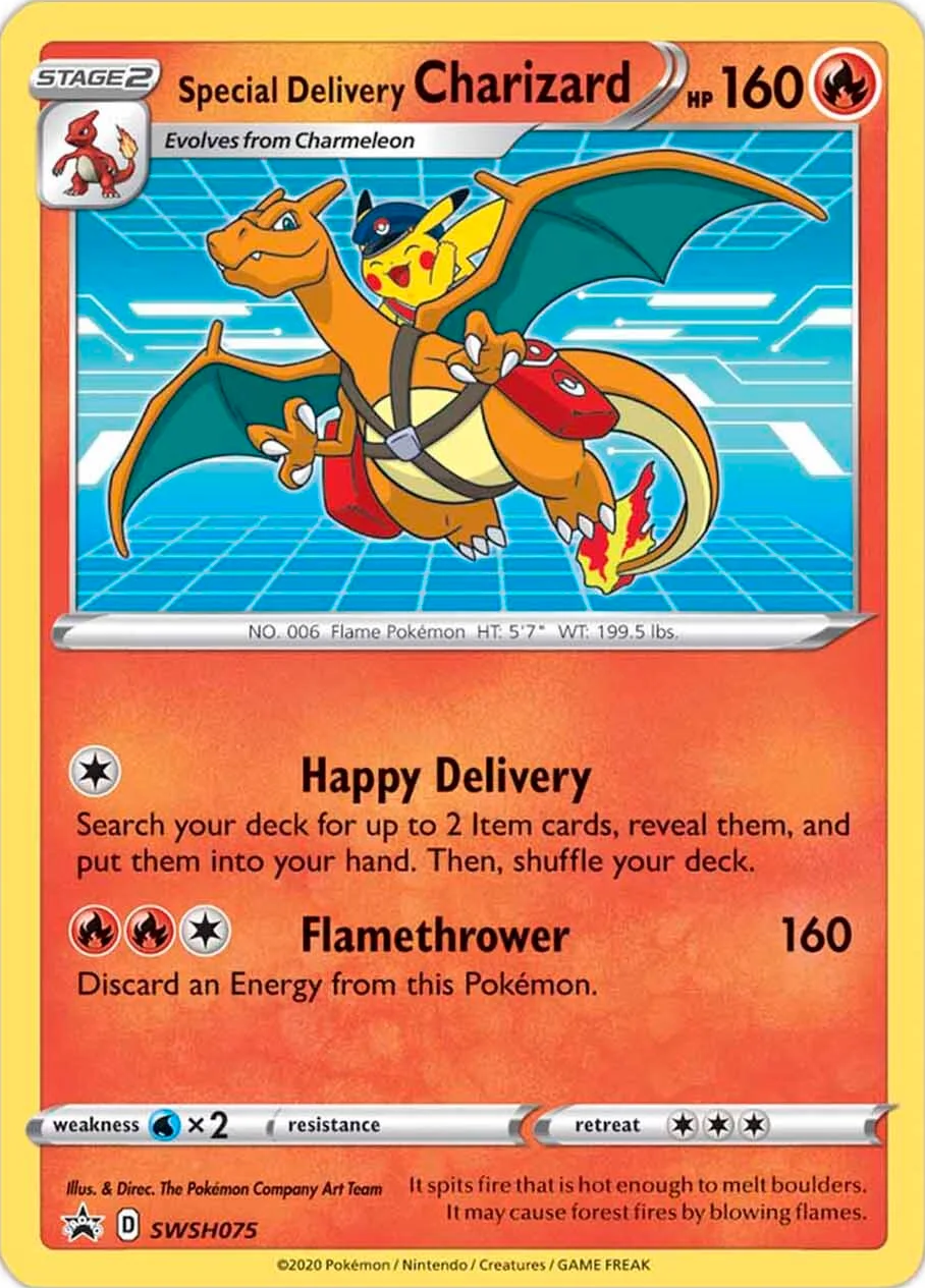 Special Delivery Charizard (SWSH075) [Sword & Shield: Black Star Promos] | Silver Goblin