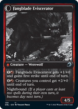 Fangblade Brigand // Fangblade Eviscerator [Innistrad: Double Feature] Foil