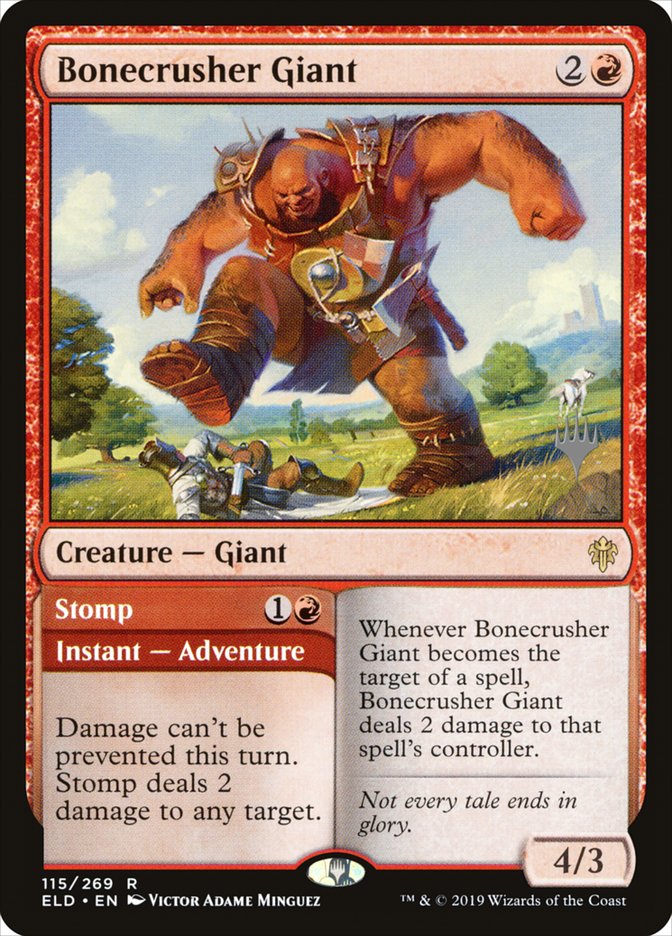 Bonecrusher Giant // Stomp (Promo Pack) [Throne of Eldraine Promos] | Silver Goblin