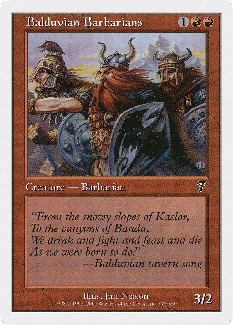 Balduvian Barbarians (173) - Seventh Edition
